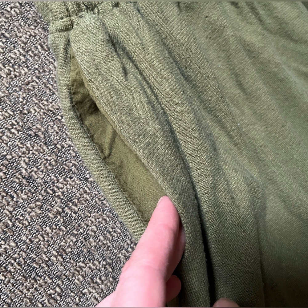 Gaia Conceptions heavy hemp cotton Mimosa below knee skirt with pockets NEW - Picture 6 of 16
